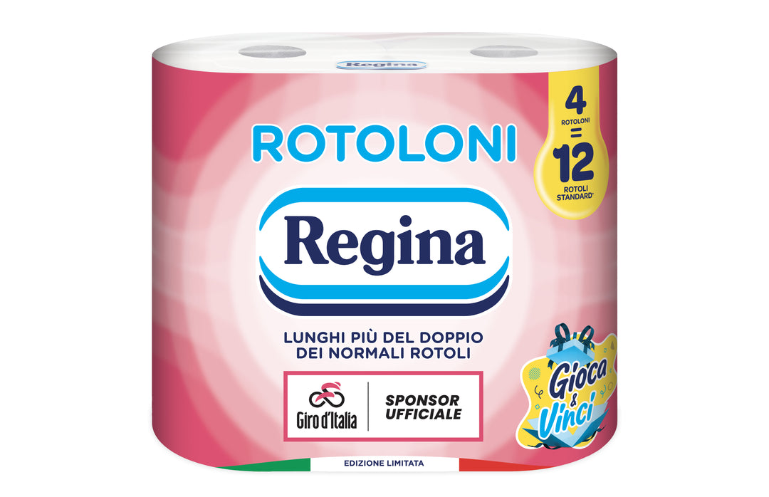 Rotoloni Regina, Carta Igienica, 4 Rotoli - Giro d'Italia Limited Edition