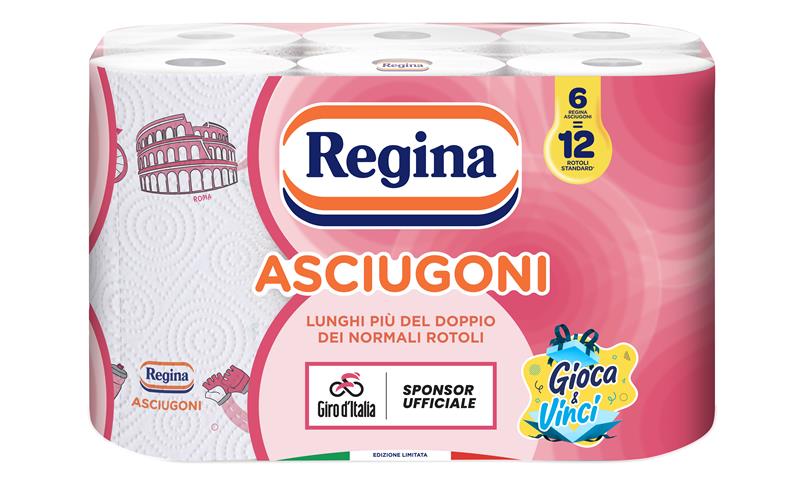 Regina Asciugoni, Carta Cucina, 6 Rotoli - Giro d'Italia Limited Edition