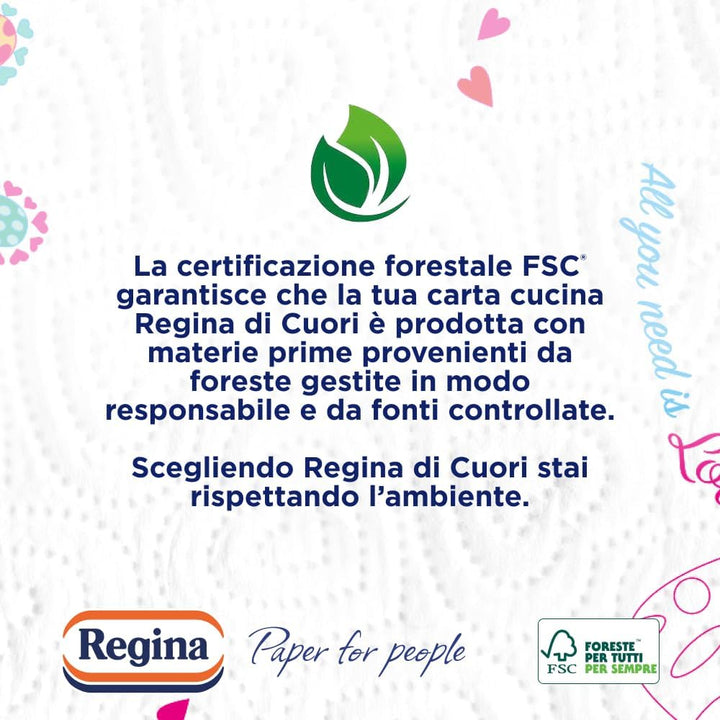 Regina di Cuori - 3 rotoli - Confezione in carta riciclabile