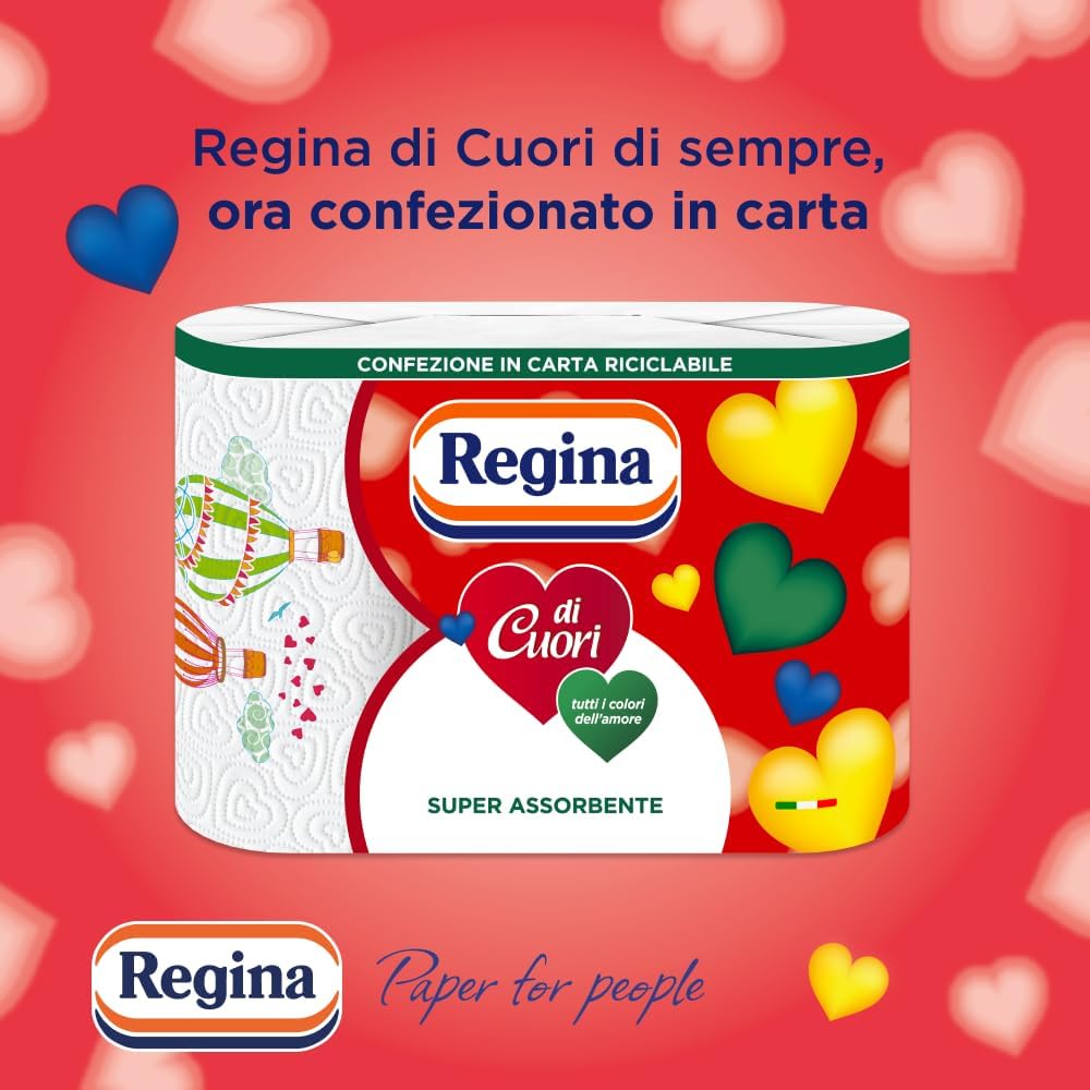 Regina di Cuori - 3 rotoli - Confezione in carta riciclabile
