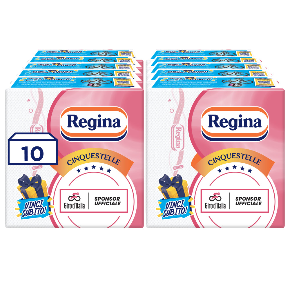 Tovaglioli Regina Cinquestelle, 10 Confezioni - Giro d'Italia Limited Edition