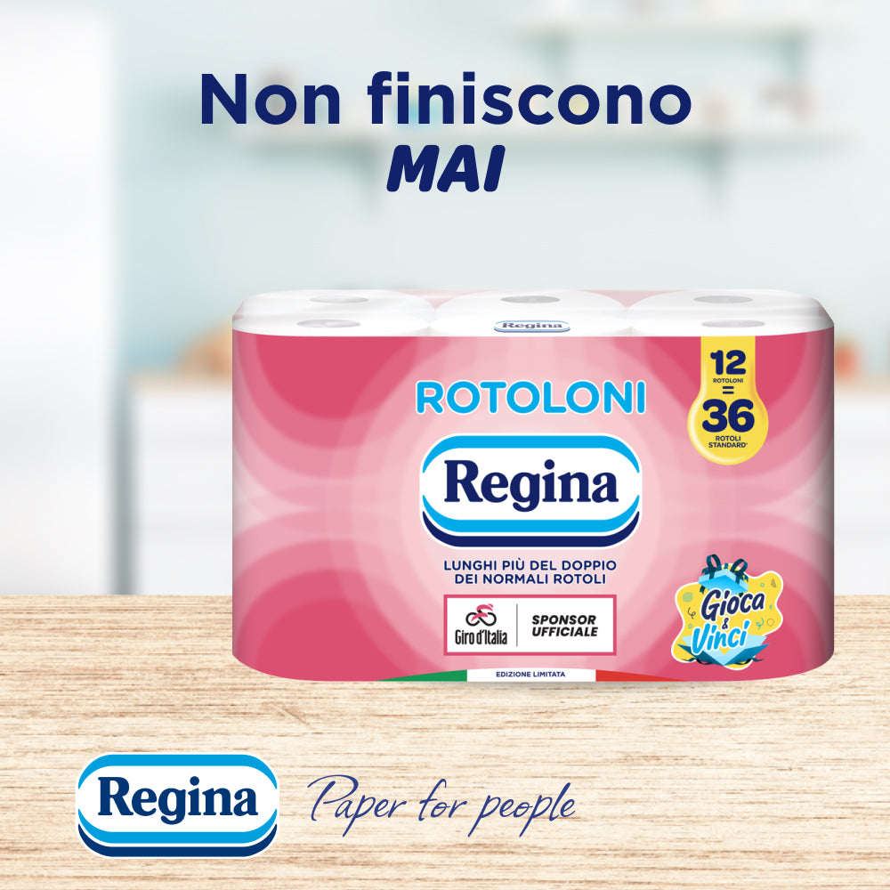 Rotoloni Regina, Carta Igienica, 12 Rotoli - Giro d'Italia Limited Edition