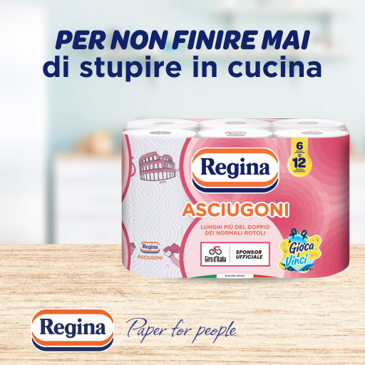 Regina Asciugoni, Carta Cucina, 6 Rotoli - Giro d'Italia Limited Edition