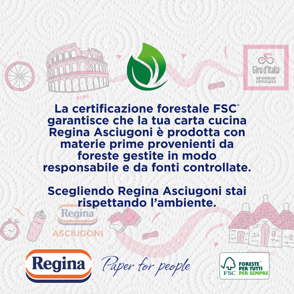 Regina Asciugoni, Carta Cucina, 6 Rotoli - Giro d'Italia Limited Edition