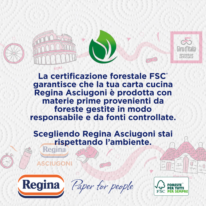 Regina Asciugoni, Carta Cucina, 6 Rotoli - Giro d'Italia Limited Edition