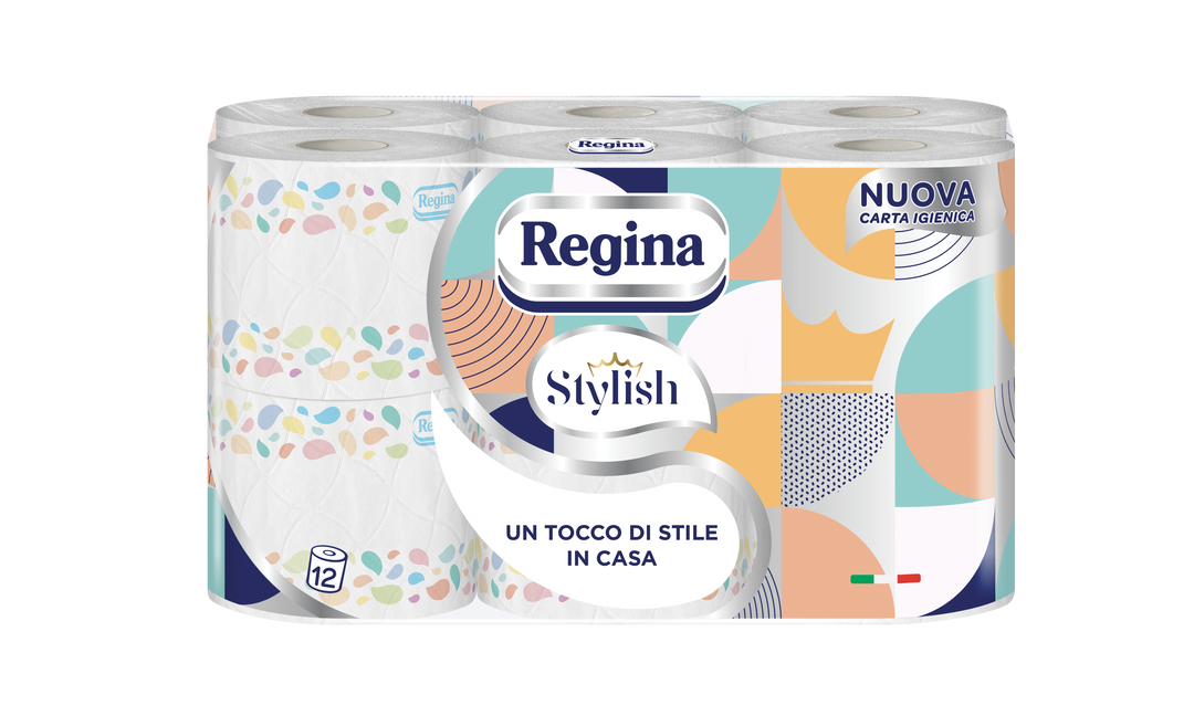 Carta Igienica Regina Stylish, 12 Rotoli