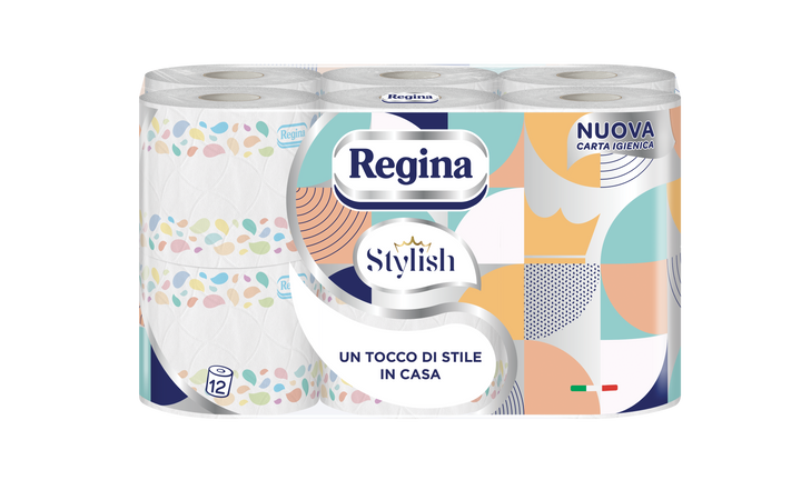 Carta Igienica Regina Stylish, 12 Rotoli