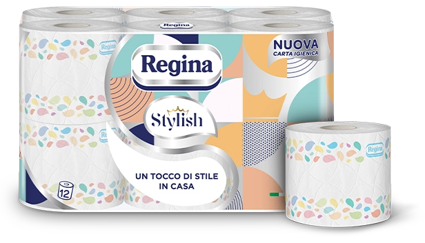 Carta Igienica Regina Stylish, 12 Rotoli