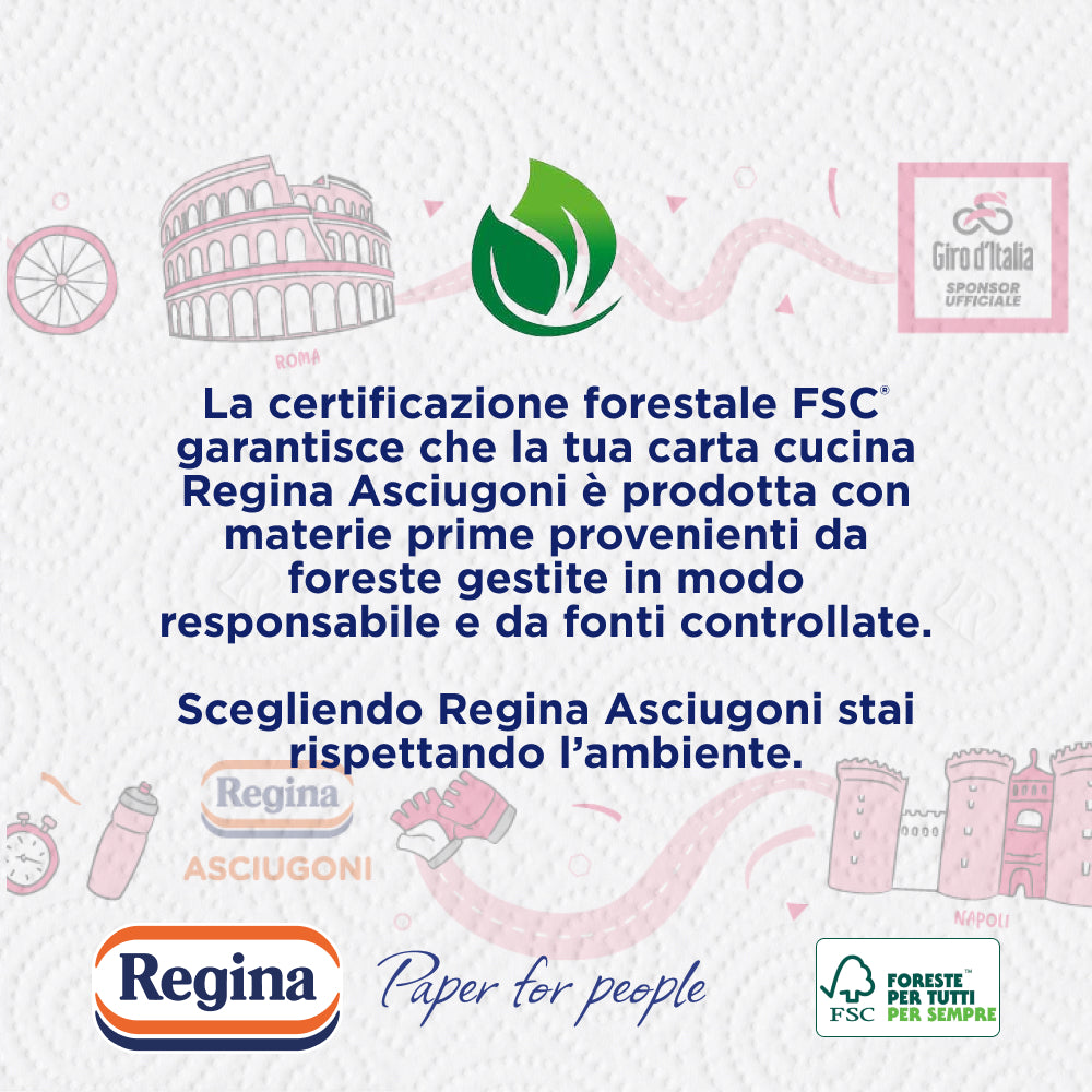 Regina Asciugoni, Carta Cucina, 24 Rotoli - Giro d'Italia Limited Edition