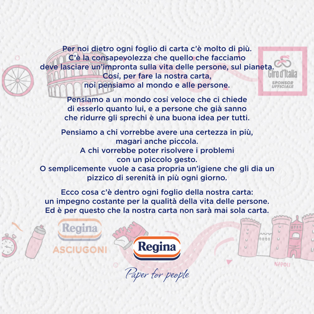 Regina Asciugoni, Carta Cucina, 24 Rotoli - Giro d'Italia Limited Edition