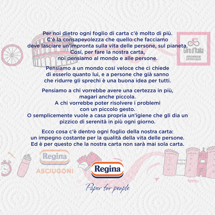 Regina Asciugoni, Carta Cucina, 24 Rotoli - Giro d'Italia Limited Edition