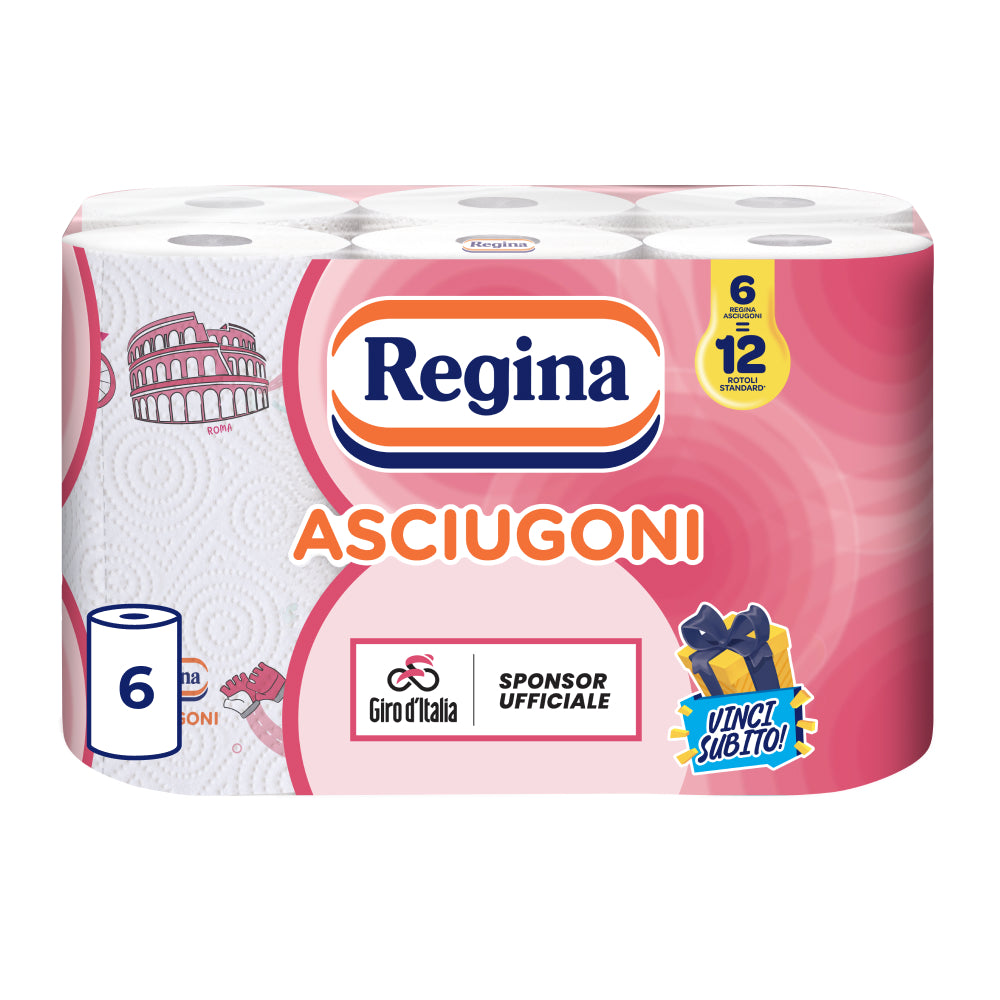 Regina Asciugoni, Carta Cucina, 6 Rotoli - Giro d'Italia Limited Edition