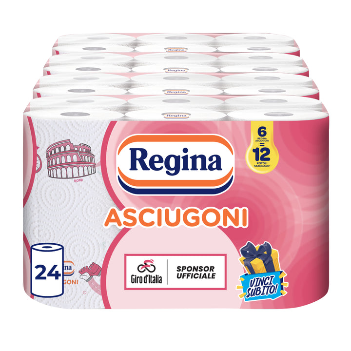 Regina Asciugoni, Carta Cucina, 24 Rotoli - Giro d'Italia Limited Edition