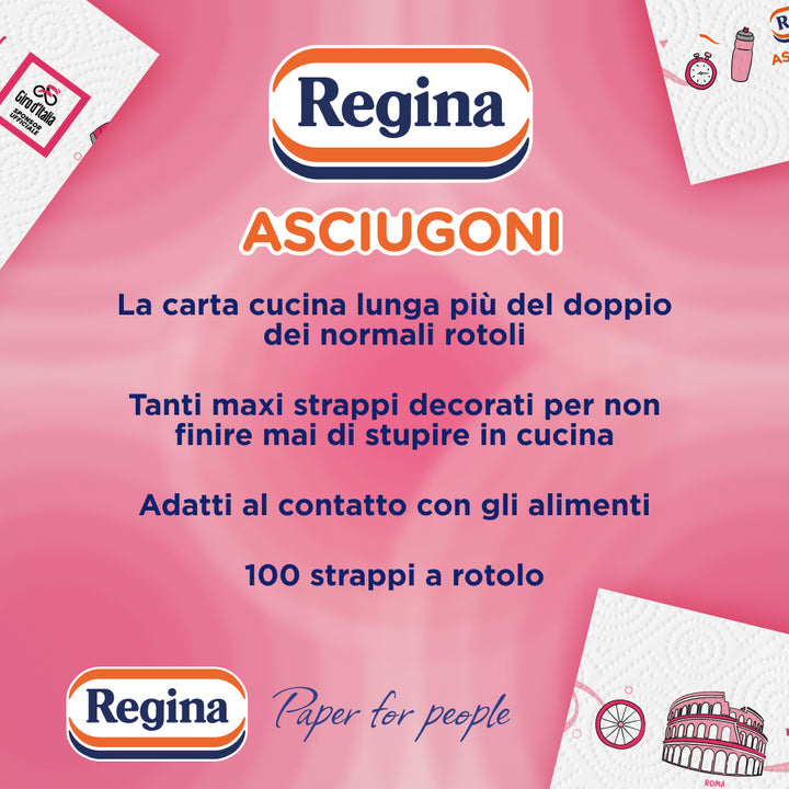 Regina Asciugoni, Carta Cucina, 24 Rotoli - Giro d'Italia Limited Edition