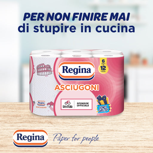 Regina Asciugoni, Carta Cucina, 24 Rotoli - Giro d'Italia Limited Edition