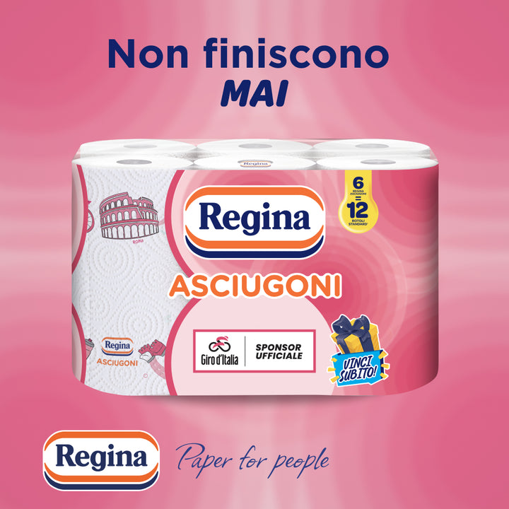 Regina Asciugoni, Carta Cucina, 24 Rotoli - Giro d'Italia Limited Edition