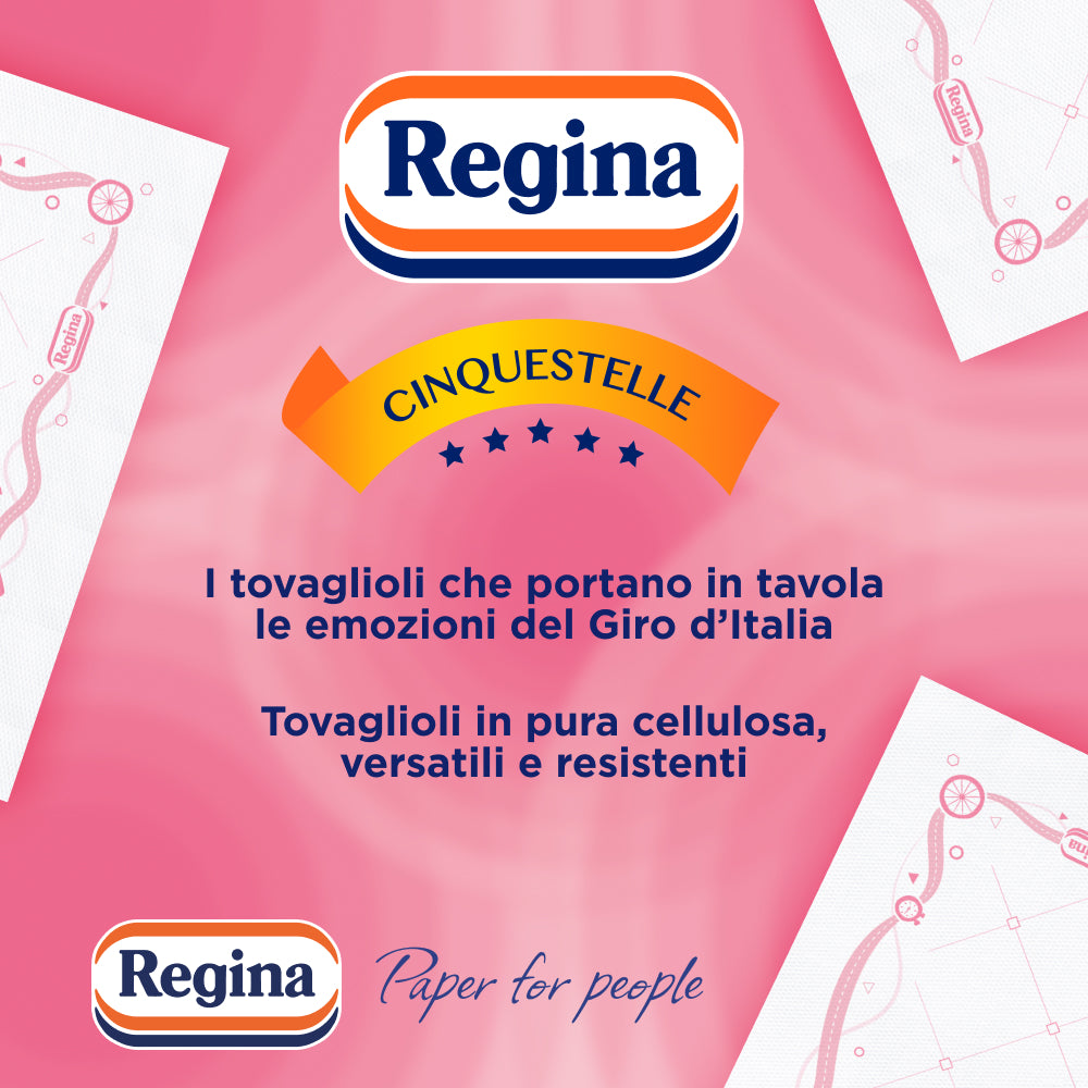 Tovaglioli Regina Cinquestelle, 10 Confezioni - Giro d'Italia Limited Edition