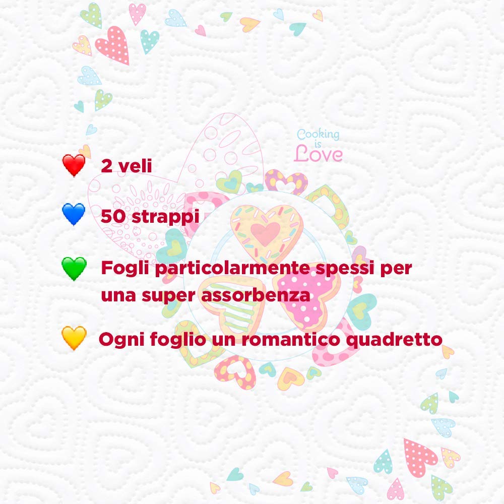 Regina di Cuori, Carta Cucina, 6 Rotoli