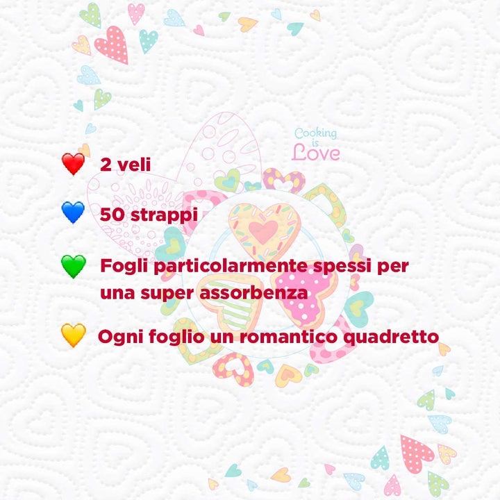 Regina di Cuori, Carta Cucina, 6 Rotoli