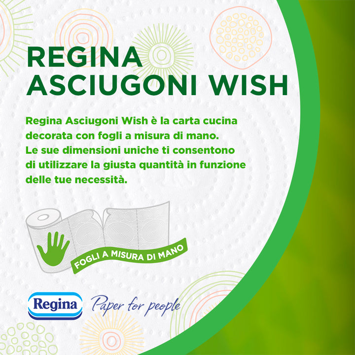 Regina Asciugoni Wish, Carta Cucina, 2 Rotoli