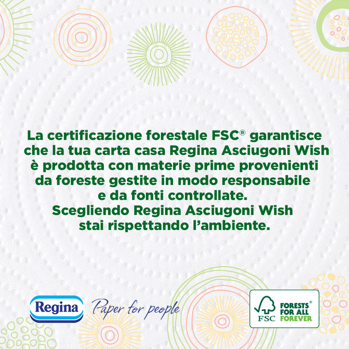 Regina Asciugoni Wish, Carta Cucina, 2 Rotoli